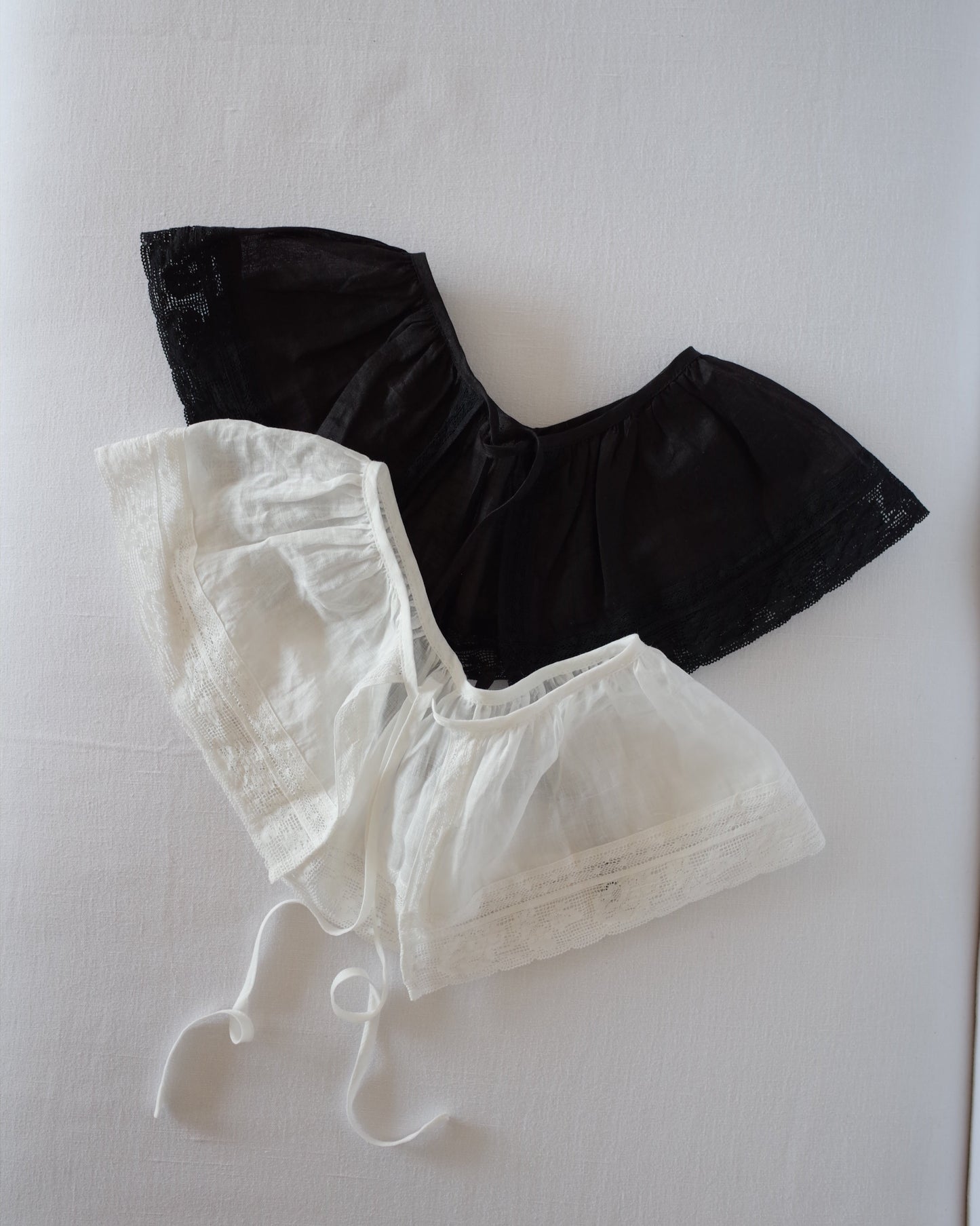 Lace Linen Collar / White