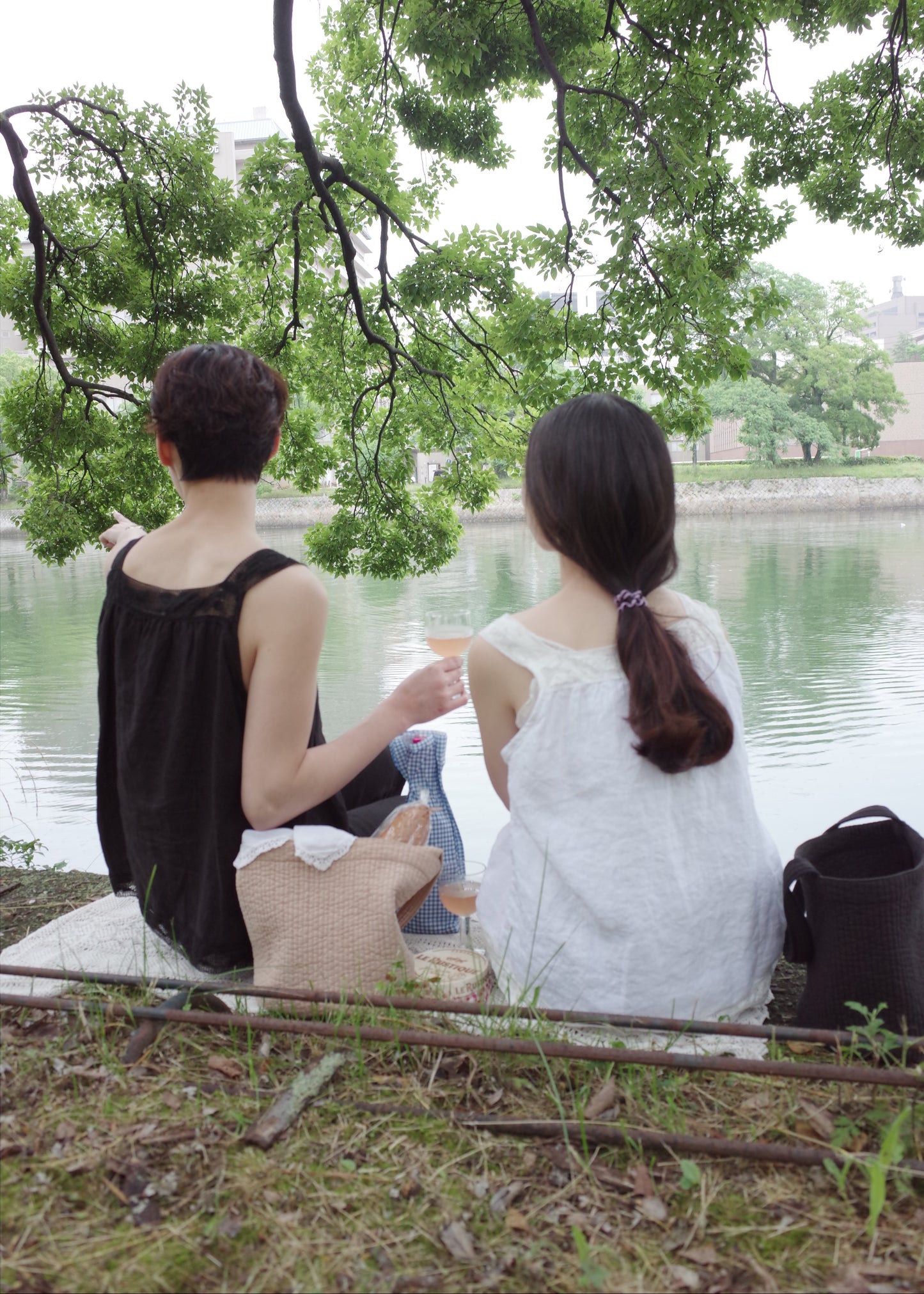 Lace Linen Camisole / White