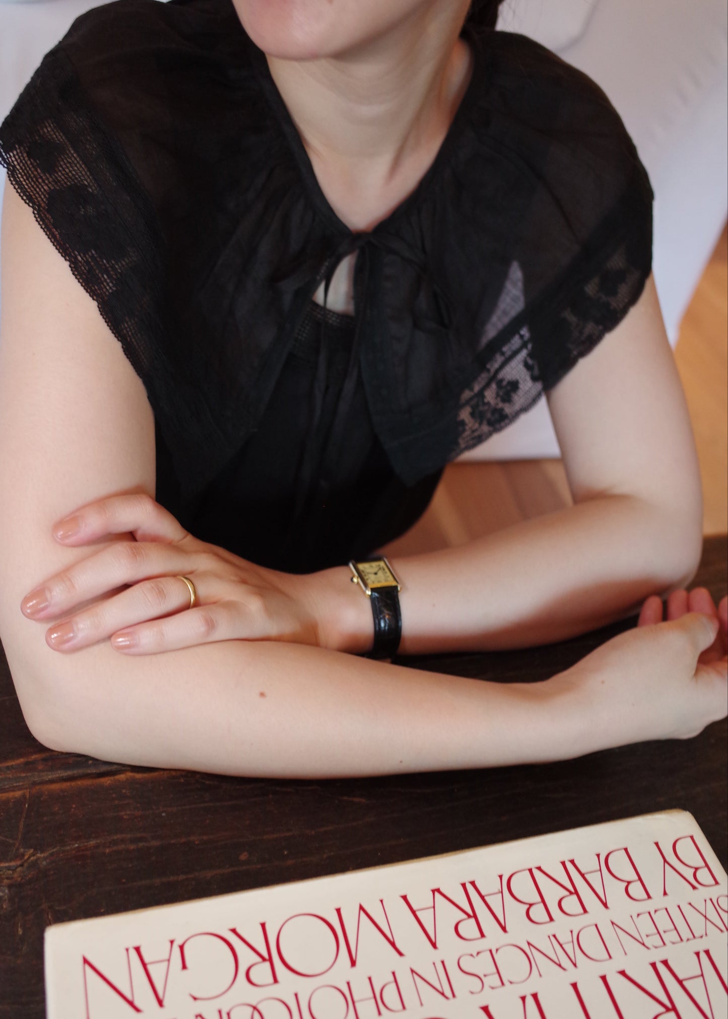 Lace Linen Collar / Black