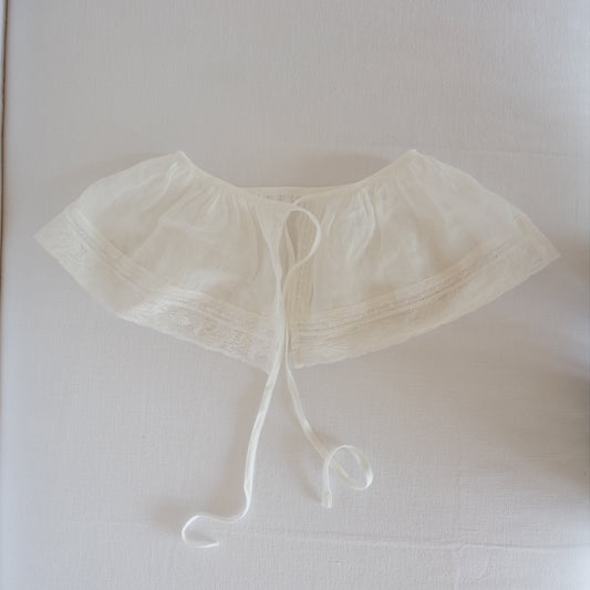 Lace Linen Collar / White