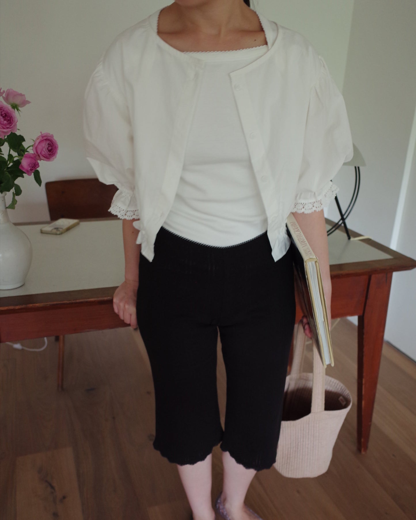 Rose Lace Blouse / White