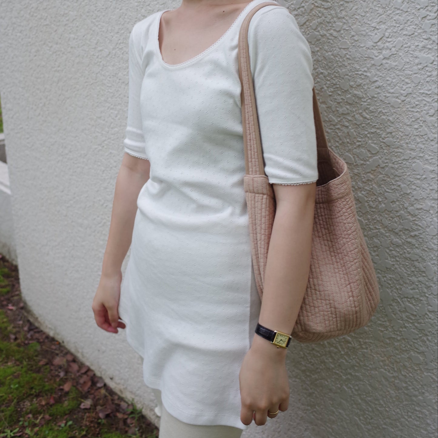 Eyelet Cotton Dress / White