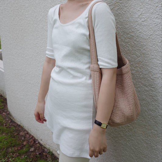 Eyelet Cotton Dress / White