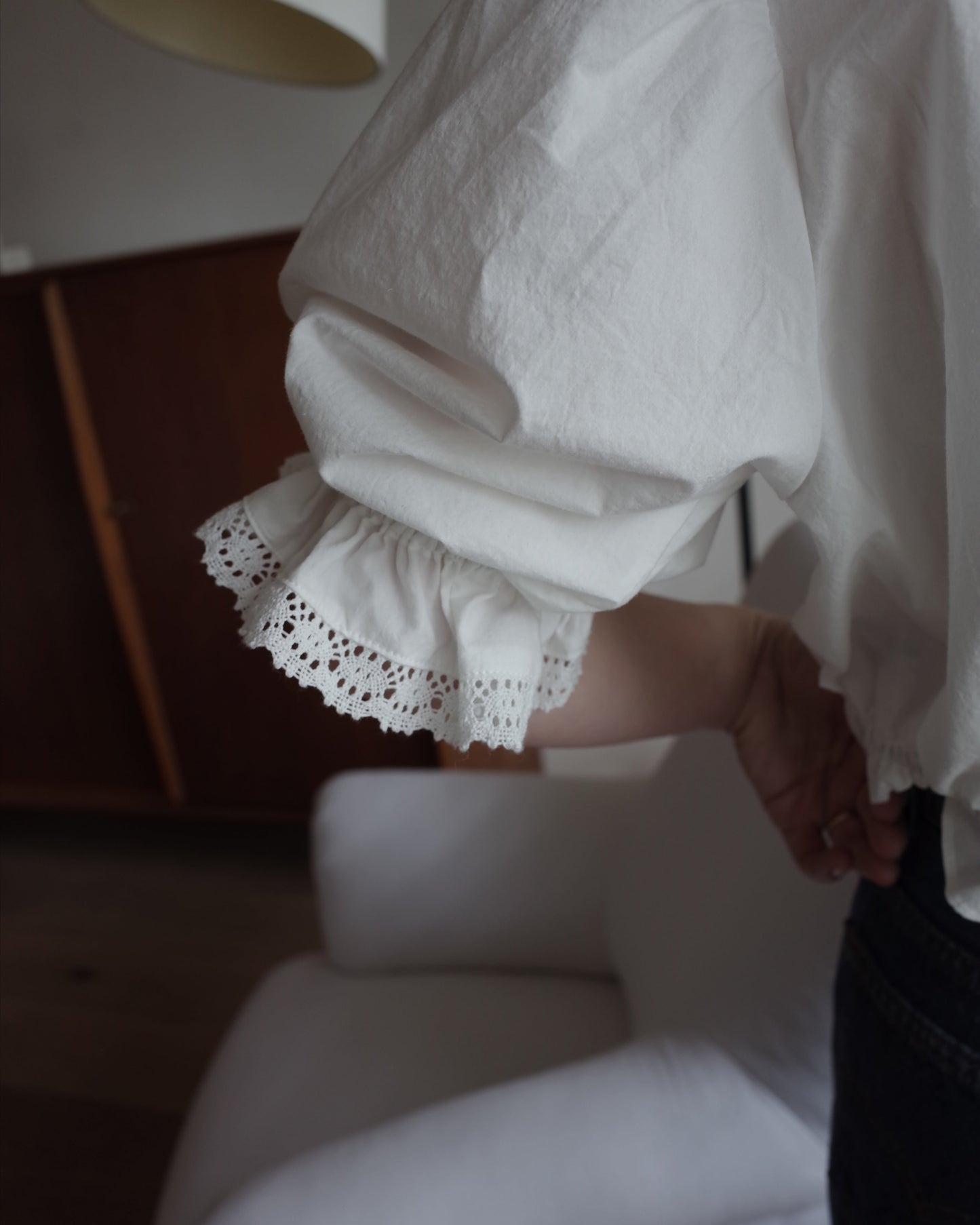 Rose Lace Blouse / White