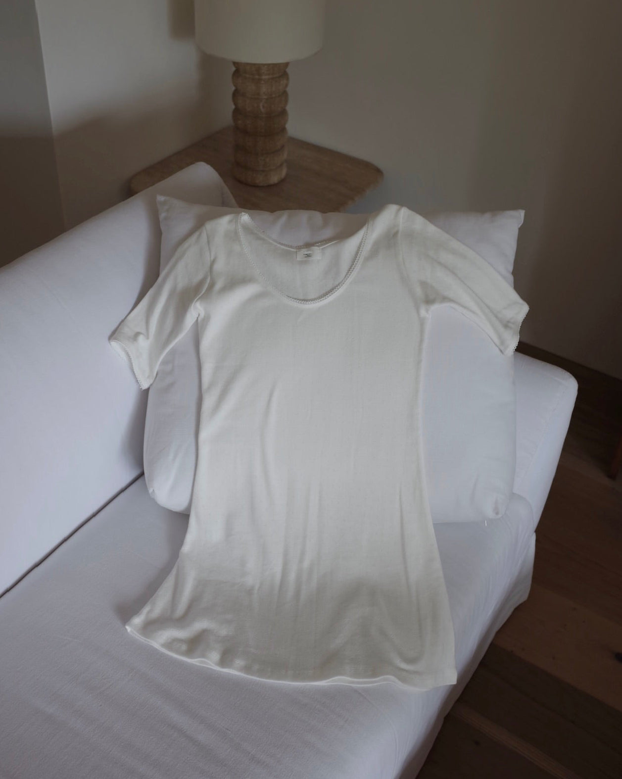 Eyelet Cotton Dress / White