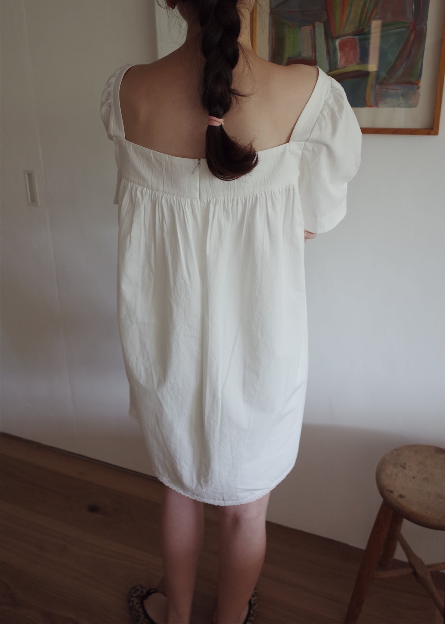 Rose Lace Dress / White