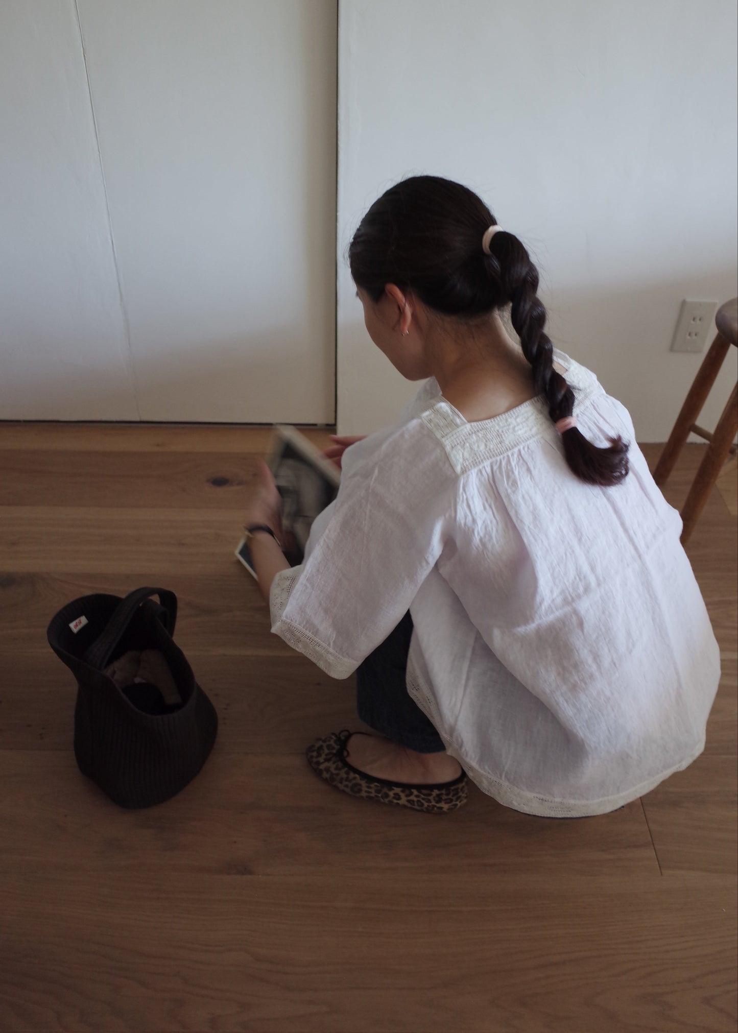 Lace Linen Tunic / White